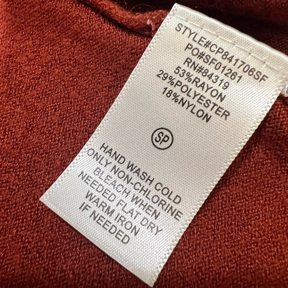 Evolution by Cyrus Davison Scallop Edge Cardigan in Colorado Orange Red NWOT‎ - Picture 14 of 15